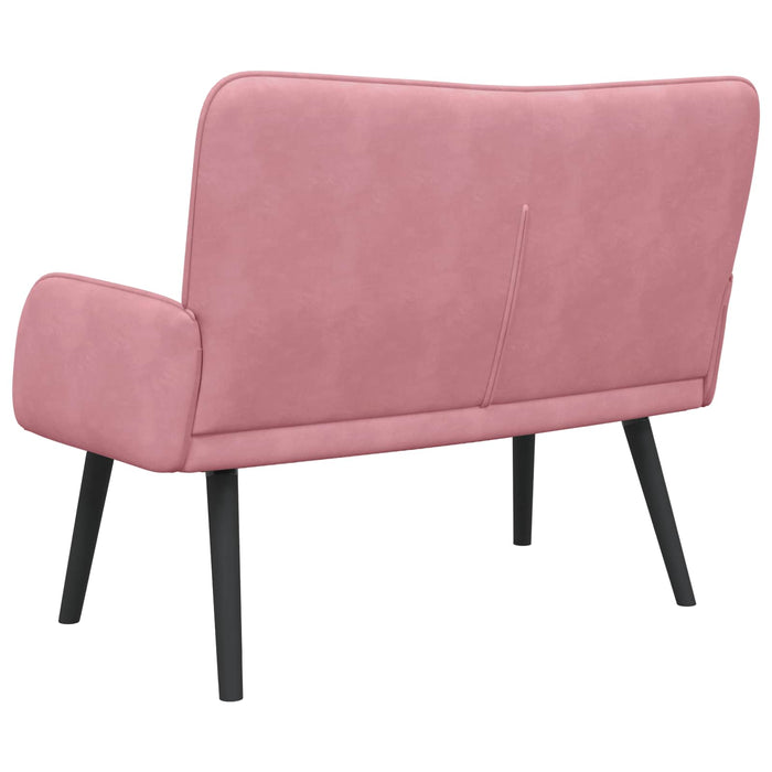 Canapea cu două locuri Roz 115 x 61 x 87 cm Catifea - WALTI WALTI