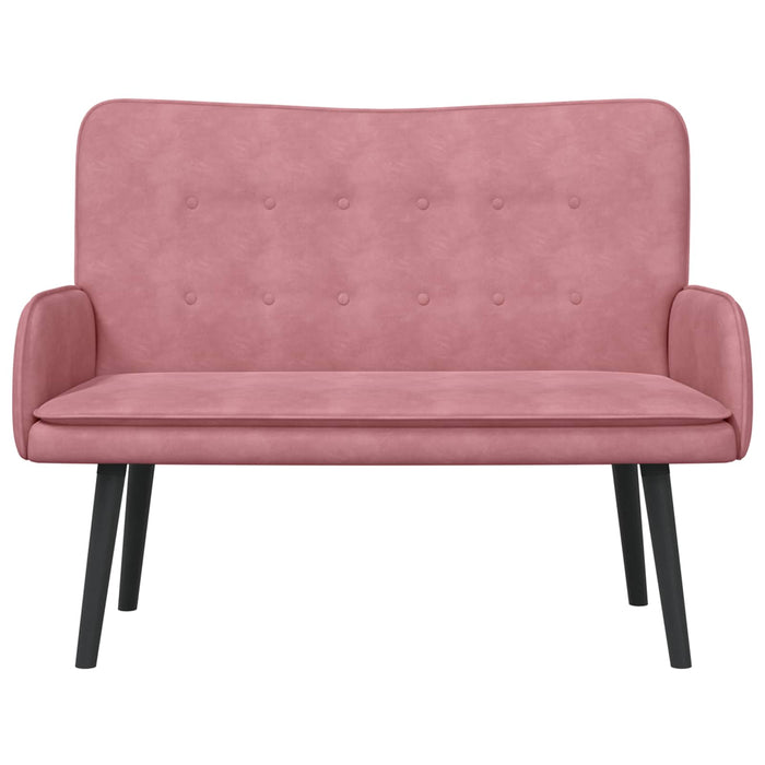 Canapea cu două locuri Roz 115 x 61 x 87 cm Catifea - WALTI WALTI