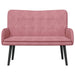 Canapea cu două locuri Roz 115 x 61 x 87 cm Catifea - WALTI WALTI