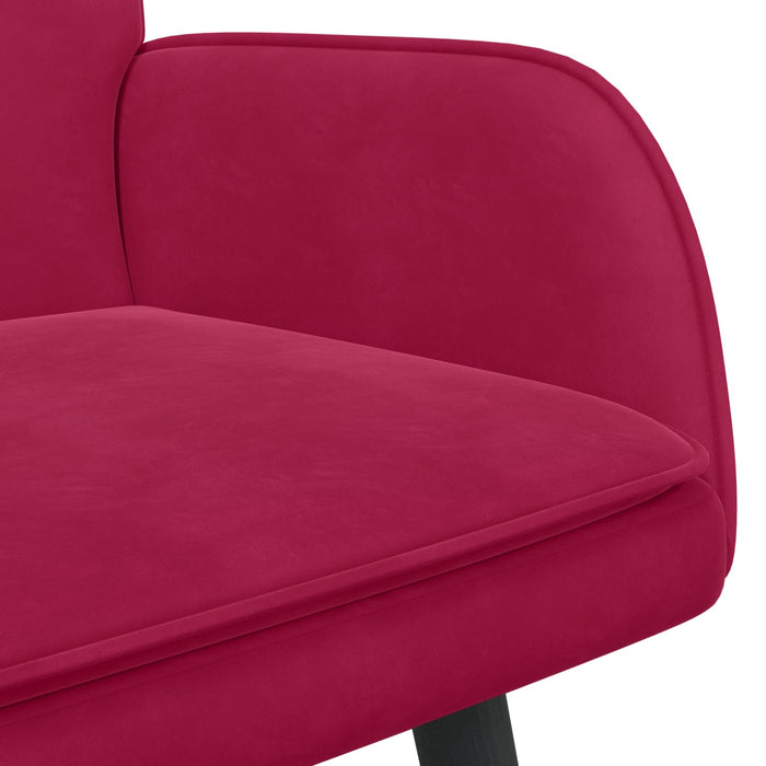 Canapea cu două locuri bordo 115 x 61 x 87 cm Catifea - WALTI WALTI
