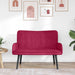 Canapea cu două locuri bordo 115 x 61 x 87 cm Catifea - WALTI WALTI