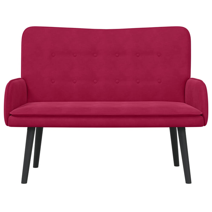 Canapea cu două locuri bordo 115 x 61 x 87 cm Catifea - WALTI WALTI