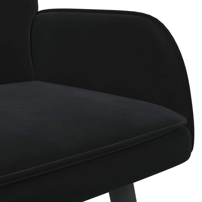 Canapea cu două locuri Negru 115 x 61 x 87 cm Catifea - WALTI WALTI