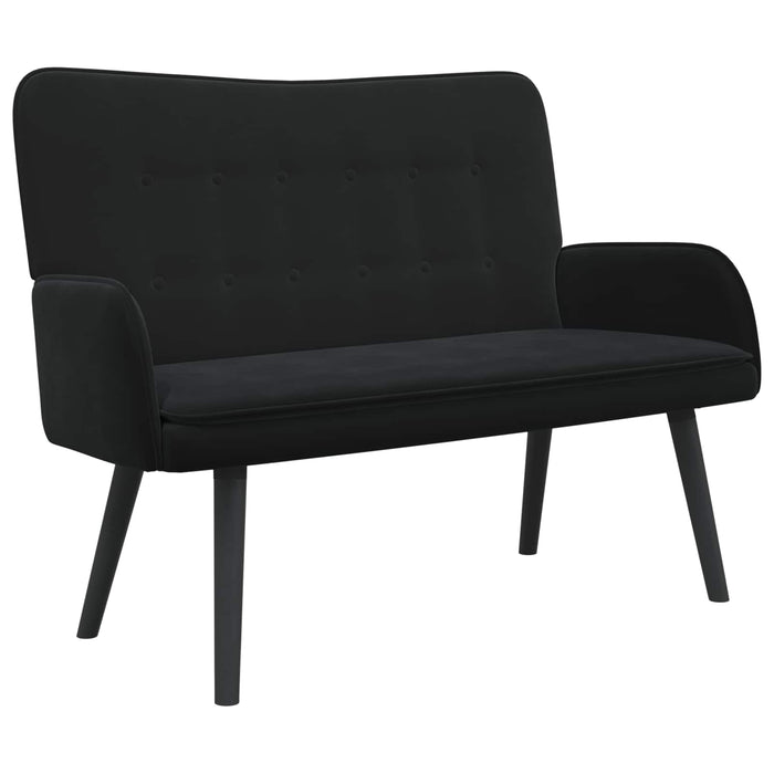 Canapea cu două locuri Negru 115 x 61 x 87 cm Catifea - WALTI WALTI