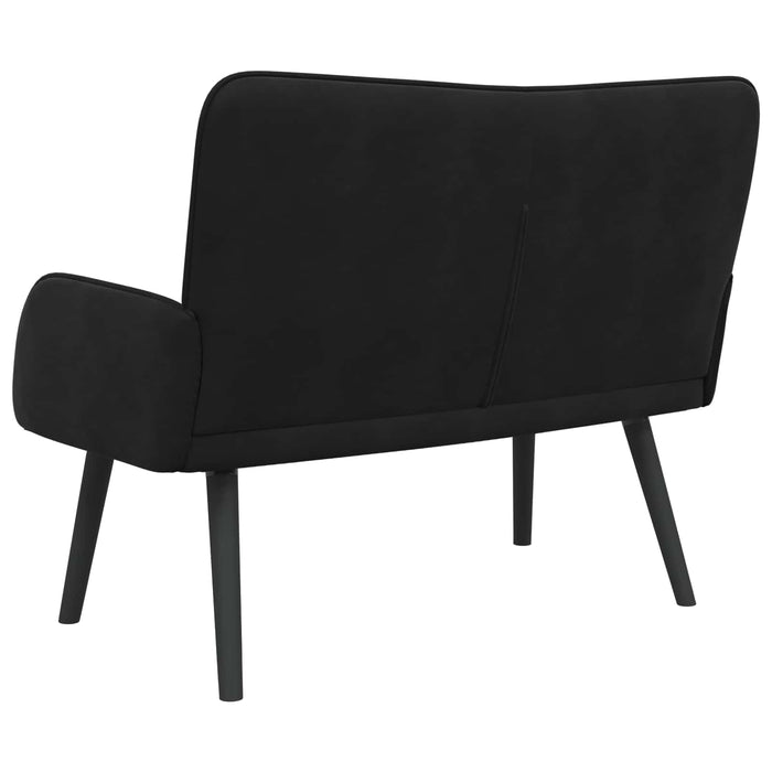 Canapea cu două locuri Negru 115 x 61 x 87 cm Catifea - WALTI WALTI