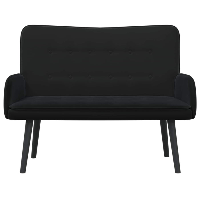 Canapea cu două locuri Negru 115 x 61 x 87 cm Catifea - WALTI WALTI