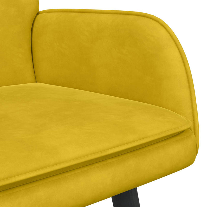 Canapea cu două locuri Galben 115 x 61 x 87 cm Catifea - WALTI WALTI