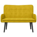 Canapea cu două locuri Galben 115 x 61 x 87 cm Catifea - WALTI WALTI