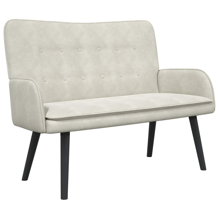 Canapea cu două locuri Crem 115 x 61 x 87 cm Catifea - WALTI WALTI