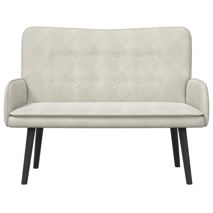Canapea cu două locuri Crem 115 x 61 x 87 cm Catifea - WALTI WALTI