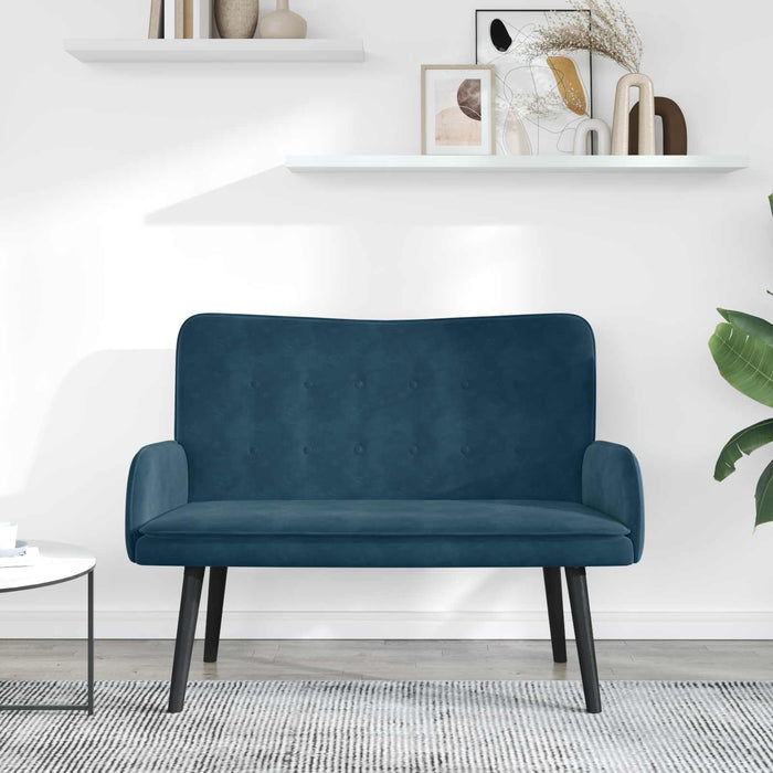 Canapea cu două locuri albastru 115 x 61 x 87 cm Catifea - WALTI WALTI