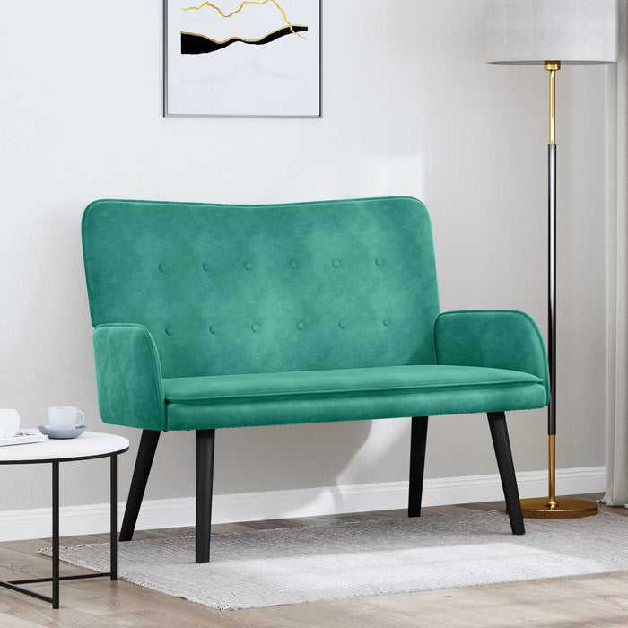 Canapea cu două locuri Turcoaz 115 x 61 x 87 cm Catifea - WALTI WALTI