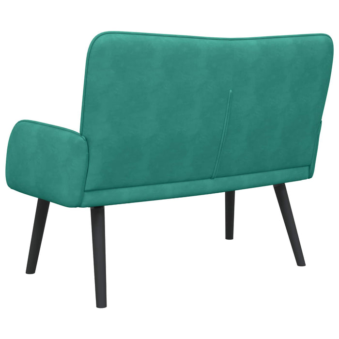 Canapea cu două locuri Turcoaz 115 x 61 x 87 cm Catifea - WALTI WALTI