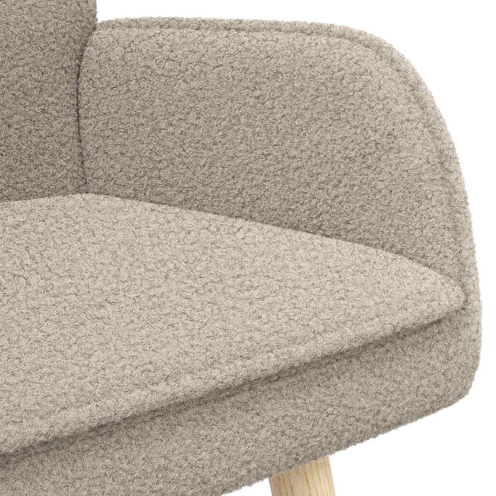 Canapea cu 2 locuri Gri deschis 115 x 61 x 87 cm Bouclé WALTI