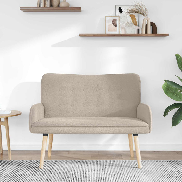 Canapea cu 2 locuri Gri deschis 115 x 61 x 87 cm Bouclé WALTI