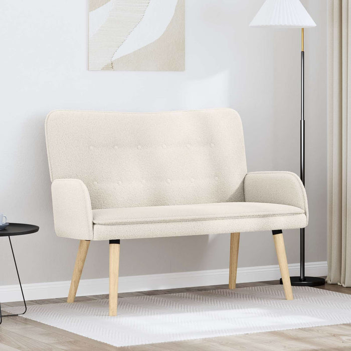 Canapea cu 2 locuri Crem 115 x 61 x 87 cm Bouclé WALTI