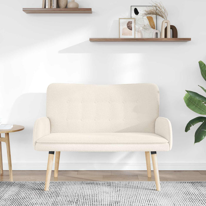 Canapea cu 2 locuri Crem 115 x 61 x 87 cm Bouclé WALTI