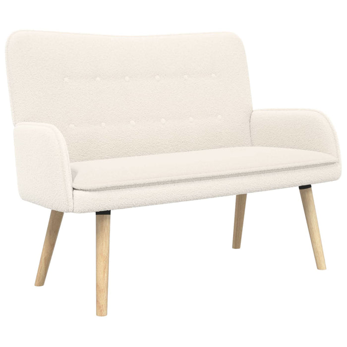 Canapea cu 2 locuri Crem 115 x 61 x 87 cm Bouclé WALTI