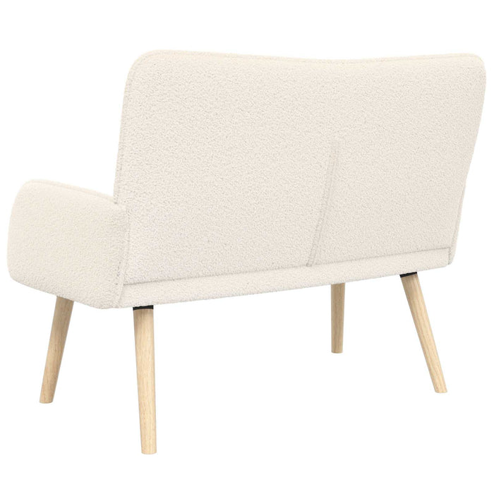 Canapea cu 2 locuri Crem 115 x 61 x 87 cm Bouclé WALTI