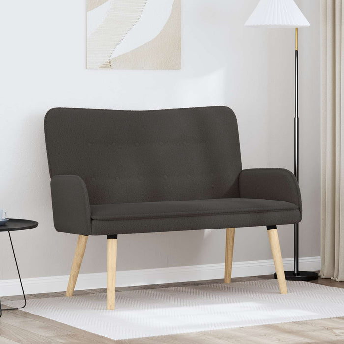Canapea cu 2 locuri Gri închis 115 x 61 x 87 cm Bouclé WALTI