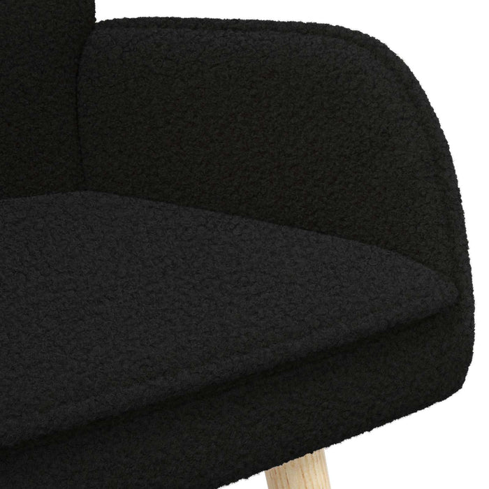 Canapea cu 2 locuri Negru 115 x 61 x 87 cm Bouclé WALTI