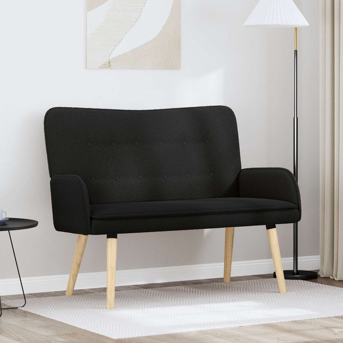 Canapea cu 2 locuri Negru 115 x 61 x 87 cm Bouclé WALTI
