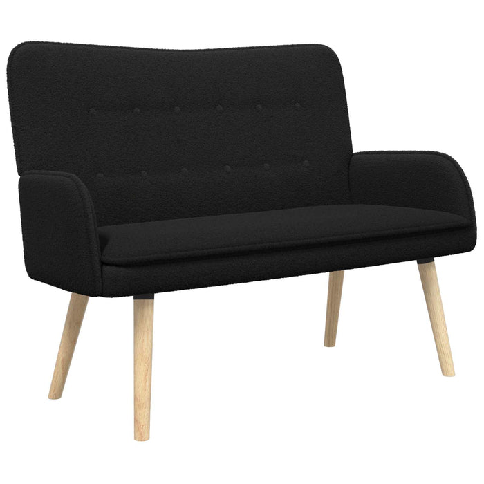 Canapea cu 2 locuri Negru 115 x 61 x 87 cm Bouclé WALTI
