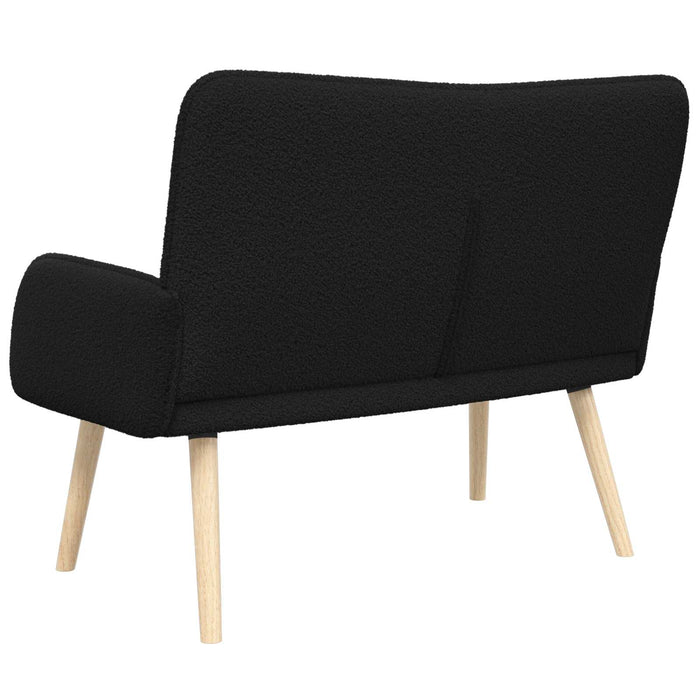 Canapea cu 2 locuri Negru 115 x 61 x 87 cm Bouclé WALTI