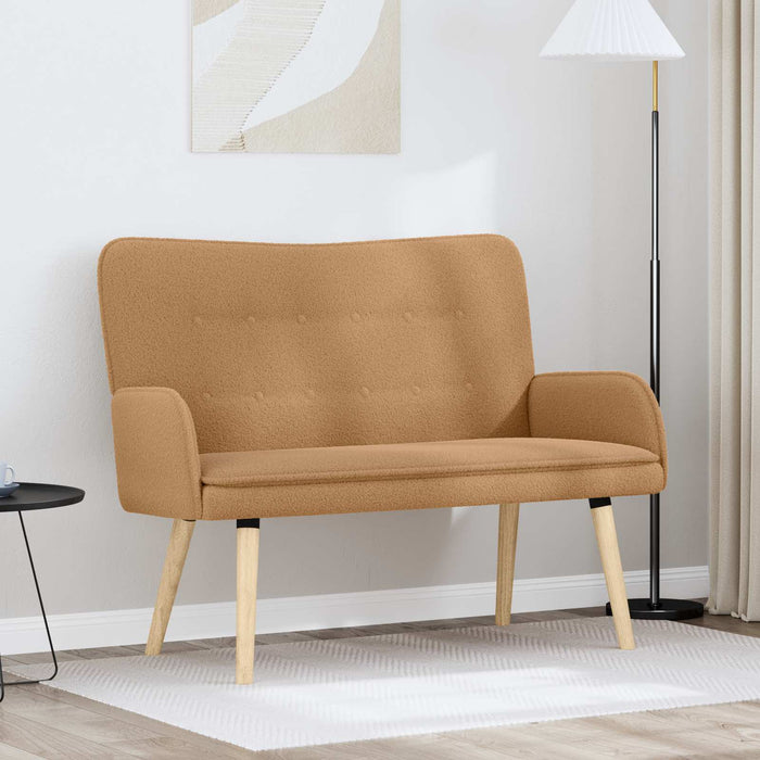 Canapea cu 2 locuri Bej 115 x 61 x 87 cm Bouclé WALTI