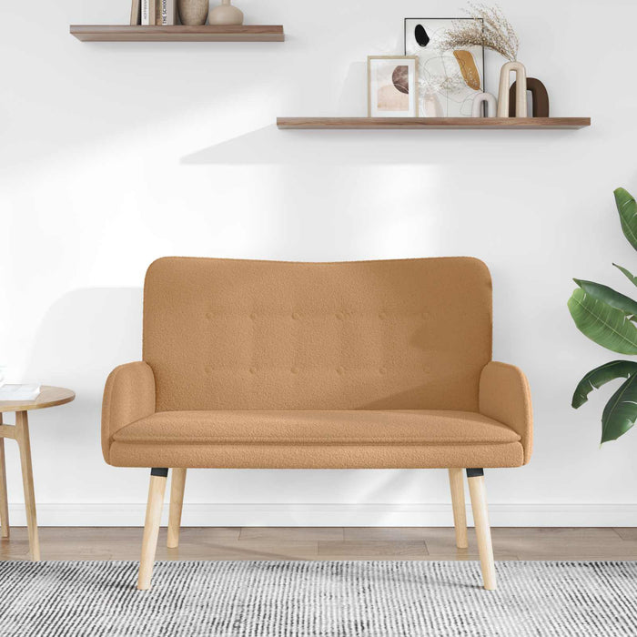 Canapea cu 2 locuri Bej 115 x 61 x 87 cm Bouclé WALTI