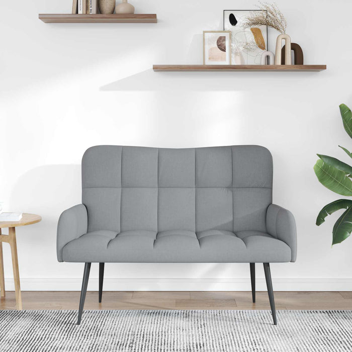 Canapea cu două locuri Gri deschis 115 x 61 x 87 cm țesătură - WALTI WALTI