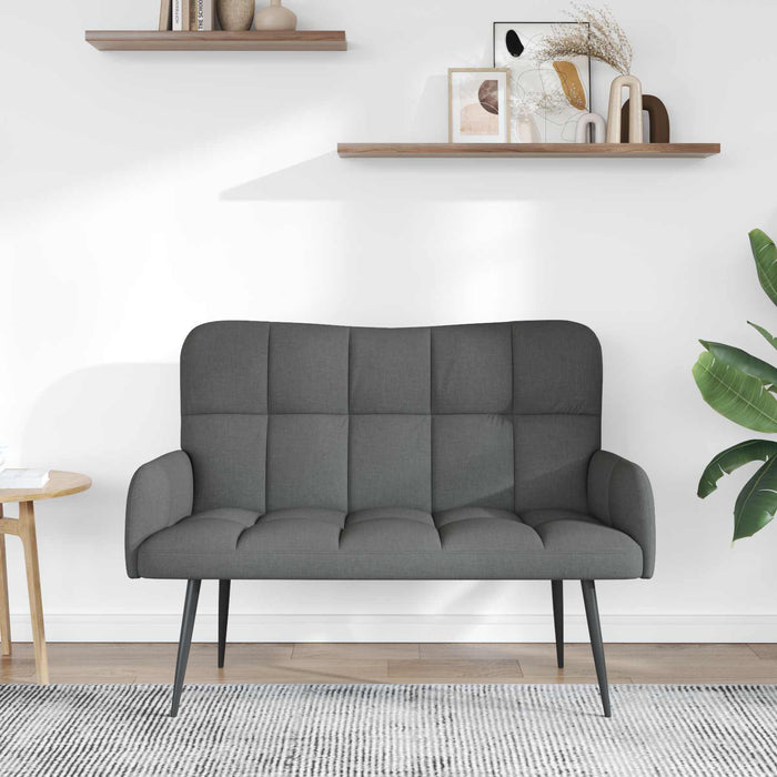 Canapea cu două locuri Gri închis 115 x 61 x 87 cm țesătură - WALTI WALTI
