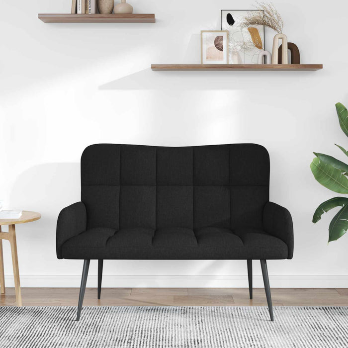Canapea cu două locuri Negru 115 x 61 x 87 cm țesătură - WALTI WALTI
