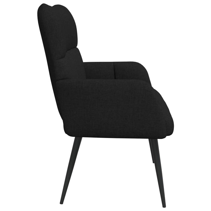 Canapea cu două locuri Negru 115 x 61 x 87 cm țesătură - WALTI WALTI
