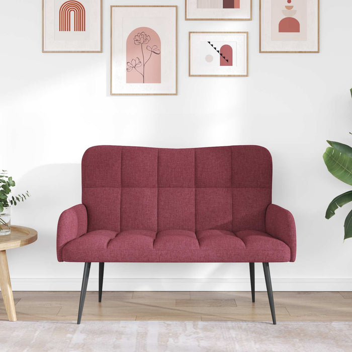 Canapea cu două locuri bordo 115 x 61 x 87 cm țesătură - WALTI WALTI