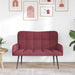 Canapea cu două locuri bordo 115 x 61 x 87 cm țesătură - WALTI WALTI