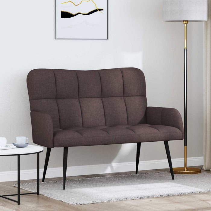 Canapea cu două locuri Maro închis 115 x 61 x 87 cm țesătură - WALTI WALTI
