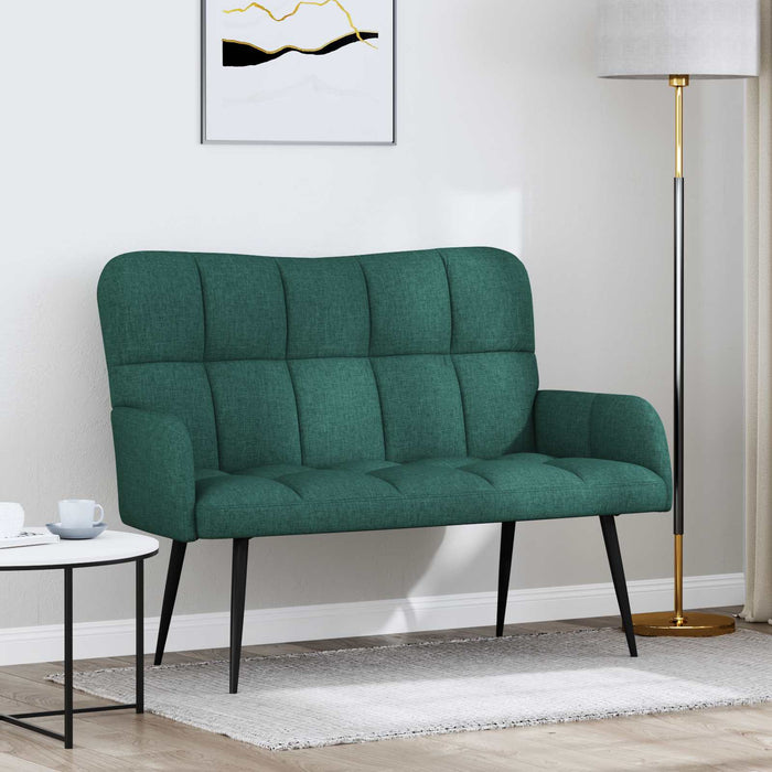 Canapea cu două locuri Verde închis 115 x 61 x 87 cm țesătură - WALTI WALTI
