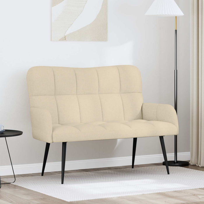 Canapea cu două locuri Crem 115 x 61 x 87 cm țesătură - WALTI WALTI