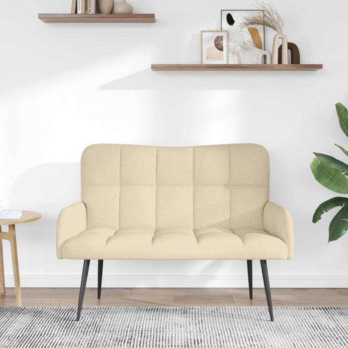 Canapea cu două locuri Crem 115 x 61 x 87 cm țesătură - WALTI WALTI