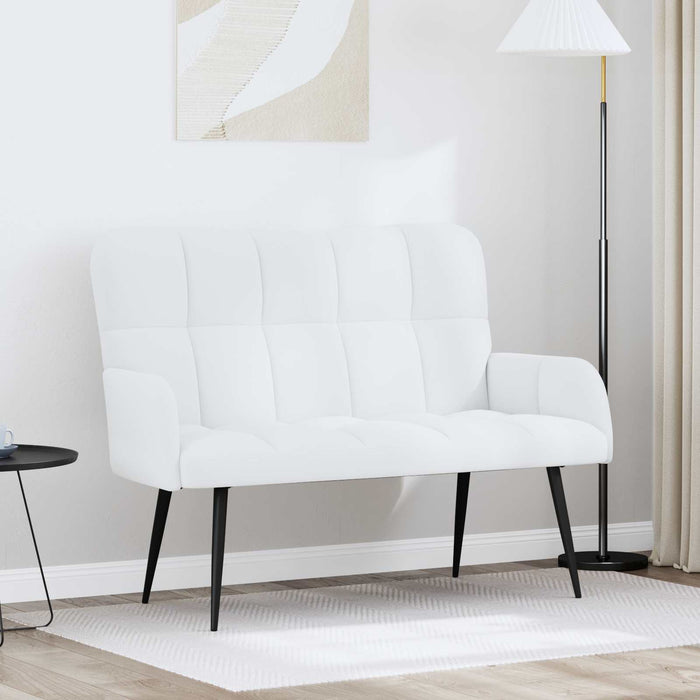 Canapea cu două locuri Alb 115 x 61 x 87 cm țesătură - WALTI WALTI