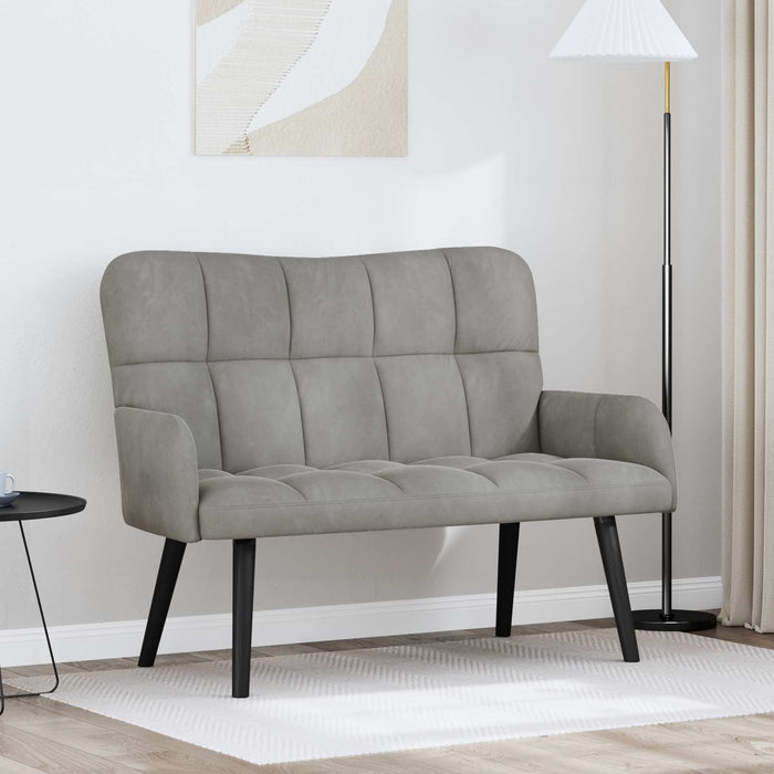 Canapea cu două locuri Gri deschis 115 x 61 x 87 cm Catifea - WALTI WALTI