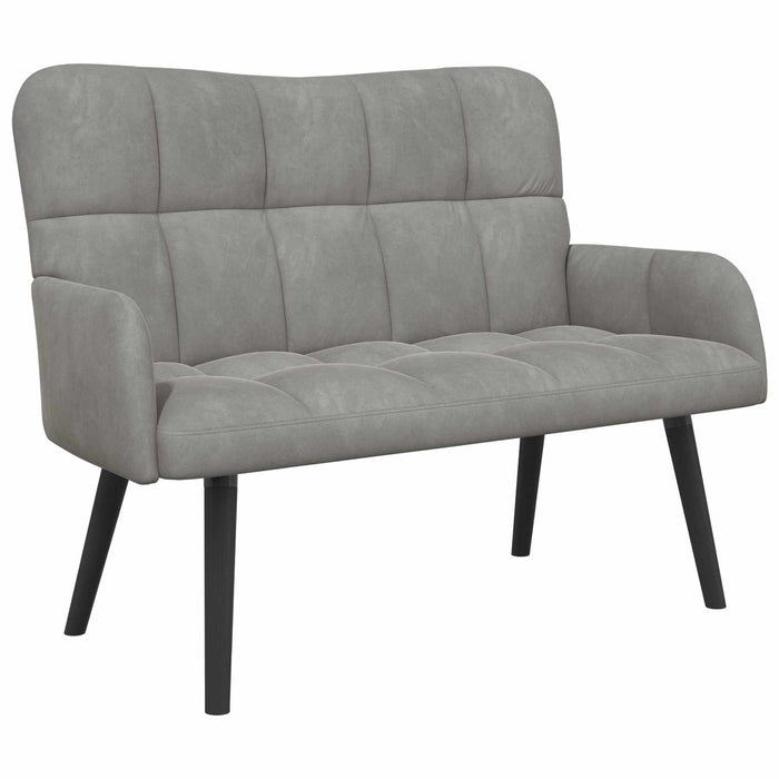 Canapea cu două locuri Gri deschis 115 x 61 x 87 cm Catifea - WALTI WALTI