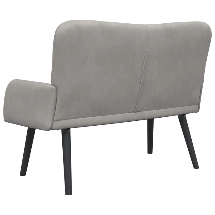Canapea cu două locuri Gri deschis 115 x 61 x 87 cm Catifea - WALTI WALTI