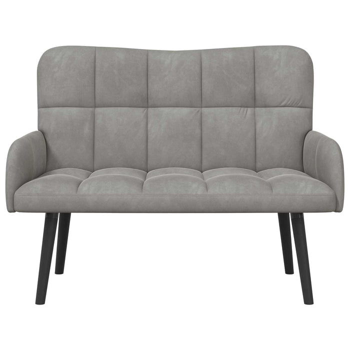 Canapea cu două locuri Gri deschis 115 x 61 x 87 cm Catifea - WALTI WALTI