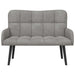 Canapea cu două locuri Gri deschis 115 x 61 x 87 cm Catifea - WALTI WALTI