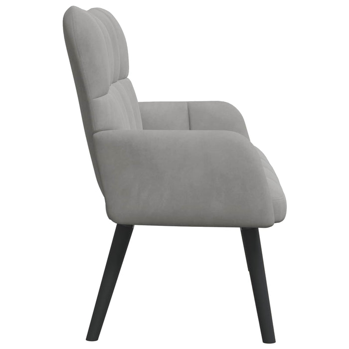 Canapea cu două locuri Gri deschis 115 x 61 x 87 cm Catifea - WALTI WALTI