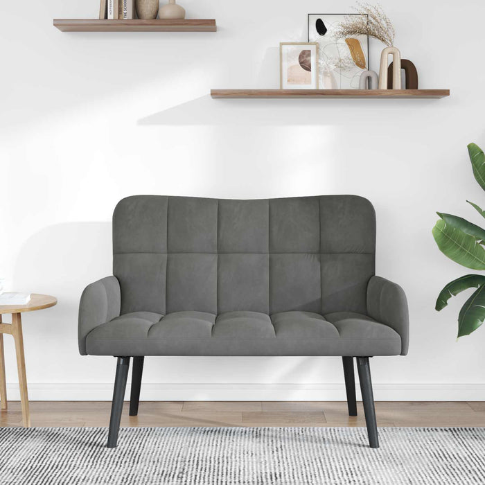 Canapea cu două locuri Gri închis 115 x 61 x 87 cm Catifea - WALTI WALTI