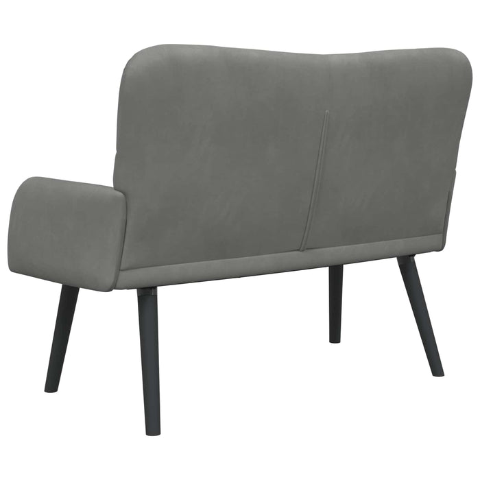 Canapea cu două locuri Gri închis 115 x 61 x 87 cm Catifea - WALTI WALTI