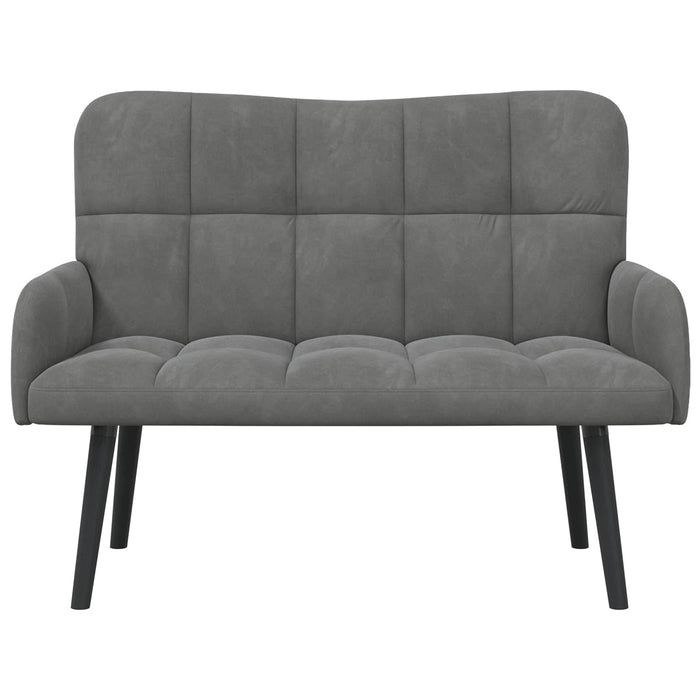 Canapea cu două locuri Gri închis 115 x 61 x 87 cm Catifea - WALTI WALTI